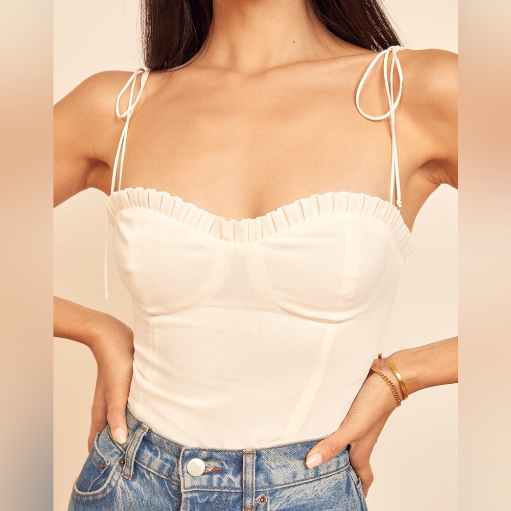 Reformation Ivory Novena Top NWT Size 12